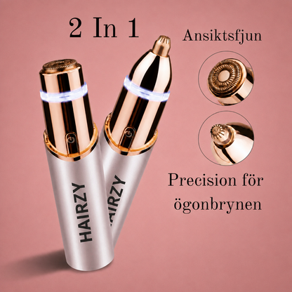 Hairzy – 2-i-1 Ögonbrynstrimmer & Ansiktshårsborttagare